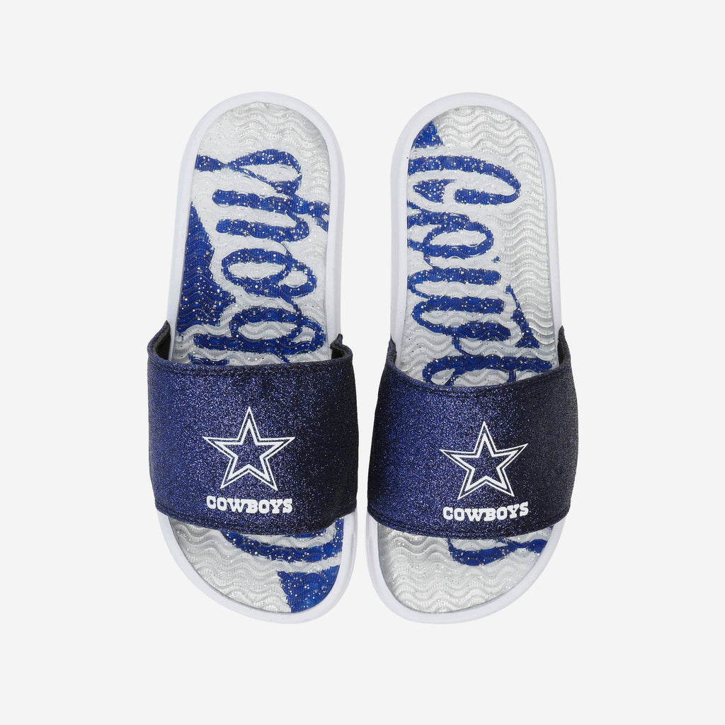 Dallas Cowboys Womens Glitter Gel Slide FOCO S - FOCO.com