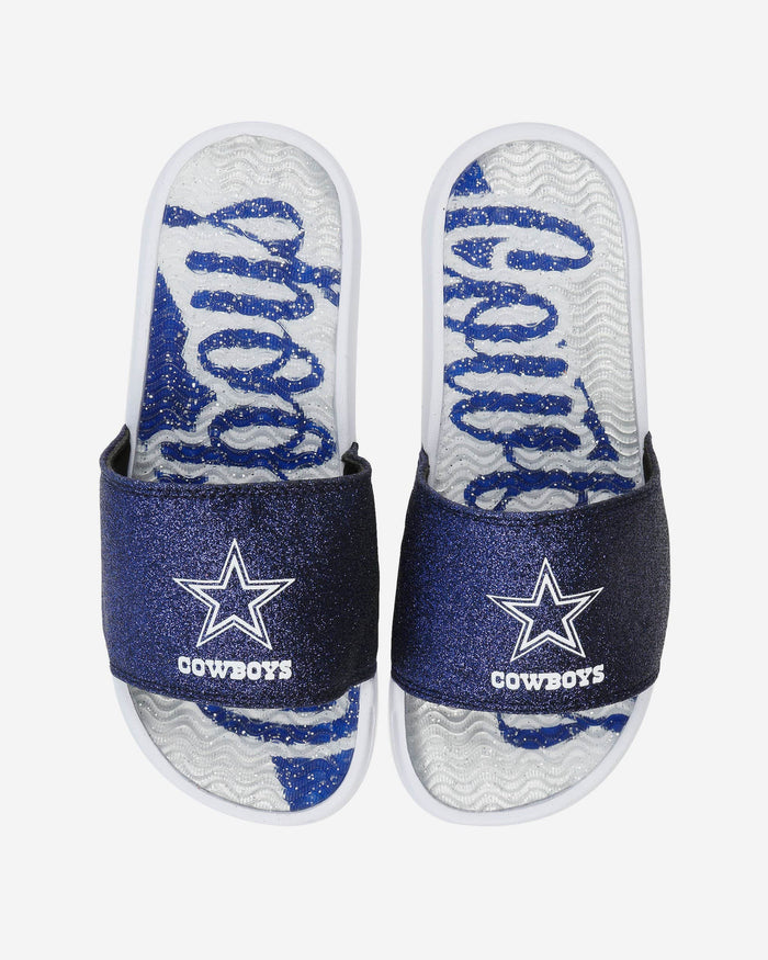 Dallas Cowboys Womens Glitter Gel Slide FOCO S - FOCO.com