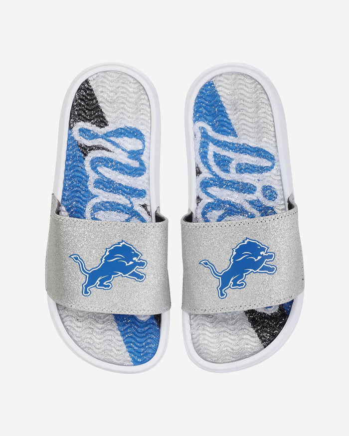 Detroit Lions Womens Glitter Gel Slide FOCO S - FOCO.com