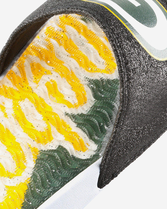 Green Bay Packers Womens Glitter Gel Slide FOCO - FOCO.com