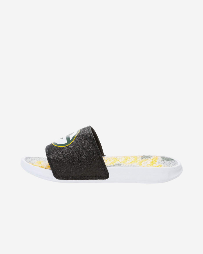 Green Bay Packers Womens Glitter Gel Slide FOCO - FOCO.com