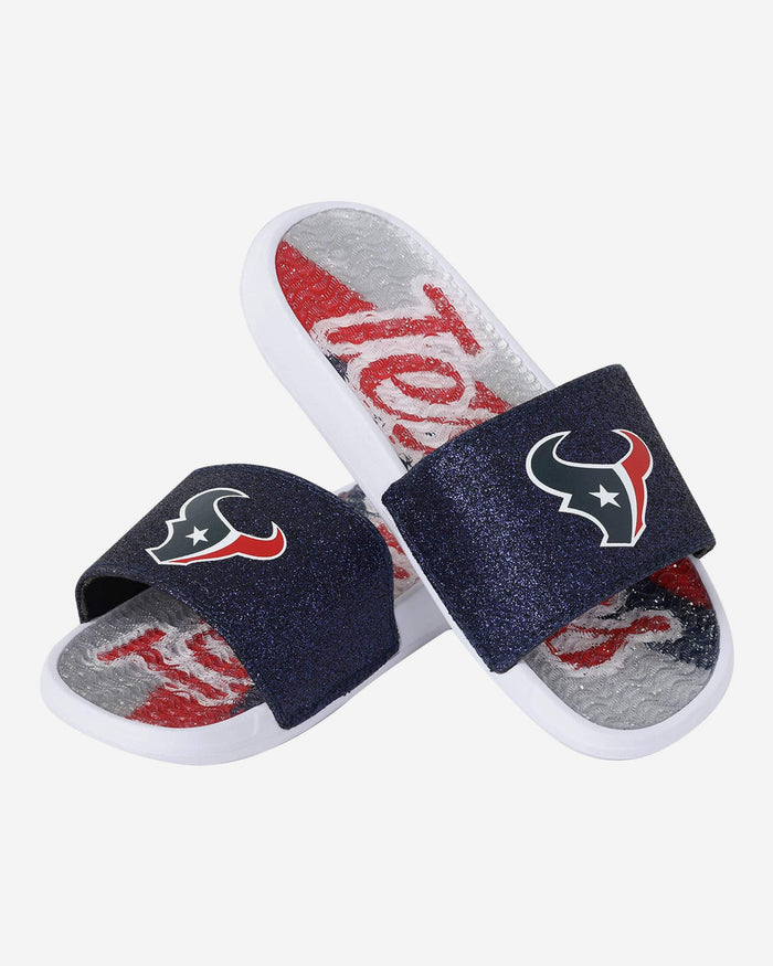 Houston Texans Womens Glitter Gel Slide FOCO - FOCO.com