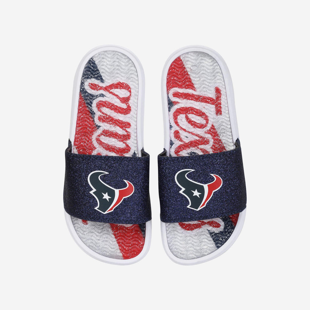 Houston Texans Womens Glitter Gel Slide FOCO S - FOCO.com