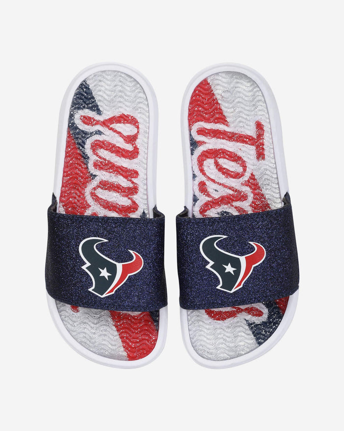 Houston Texans Womens Glitter Gel Slide FOCO S - FOCO.com