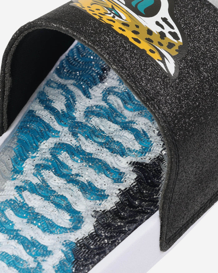 Jacksonville Jaguars Womens Glitter Gel Slide FOCO - FOCO.com