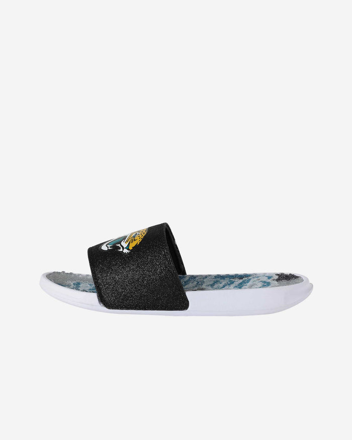 Jacksonville Jaguars Womens Glitter Gel Slide FOCO - FOCO.com