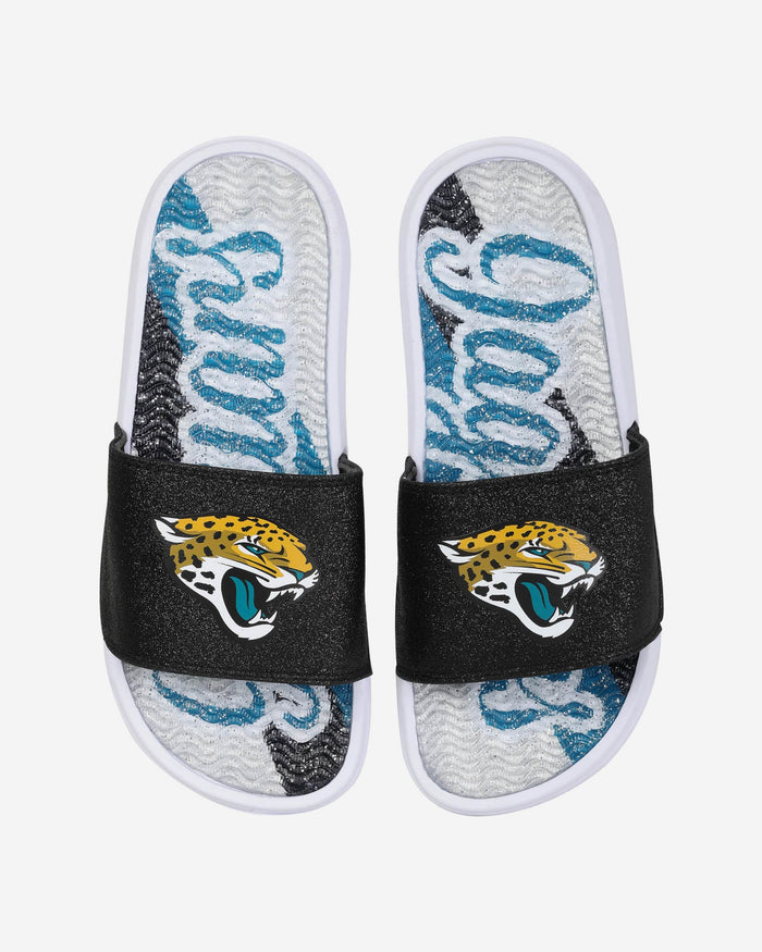 Jacksonville Jaguars Womens Glitter Gel Slide FOCO S - FOCO.com