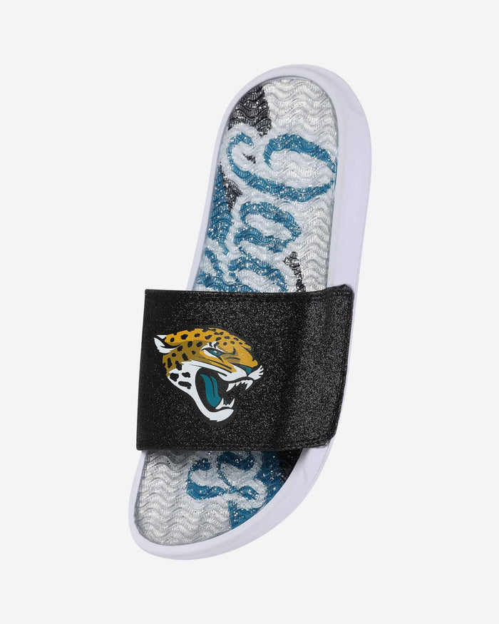 Jacksonville Jaguars Womens Glitter Gel Slide FOCO - FOCO.com