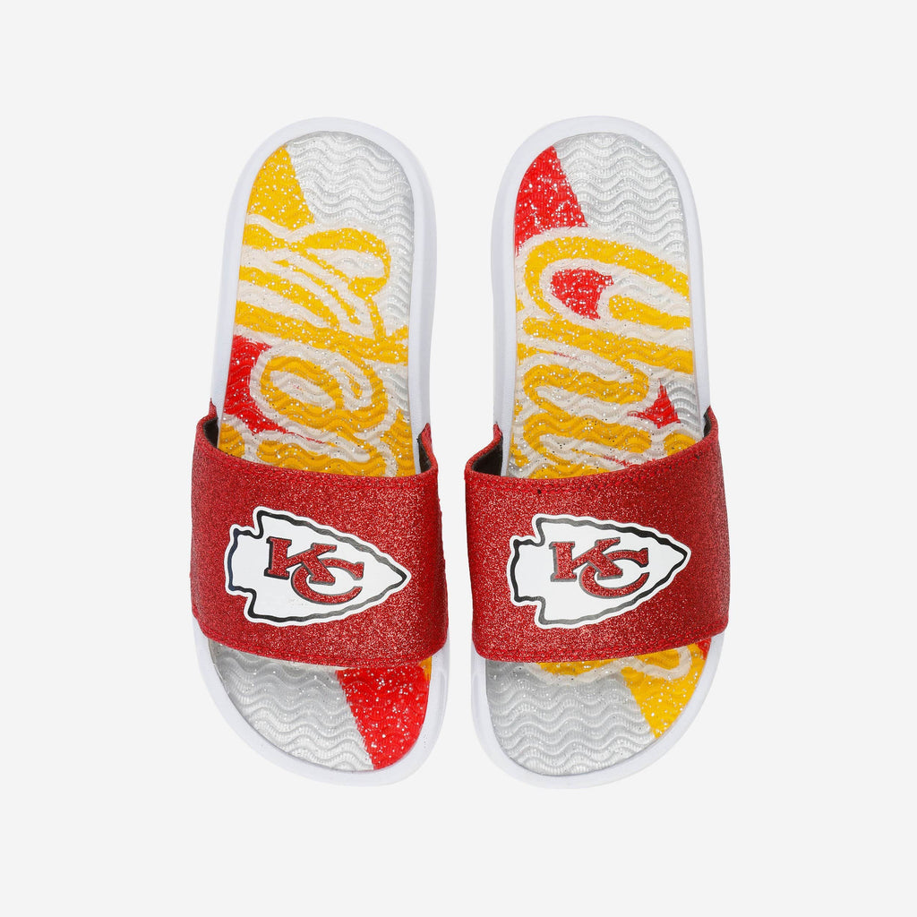 Kansas City Chiefs Womens Glitter Gel Slide FOCO S - FOCO.com