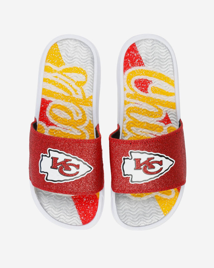 Kansas City Chiefs Womens Glitter Gel Slide FOCO S - FOCO.com