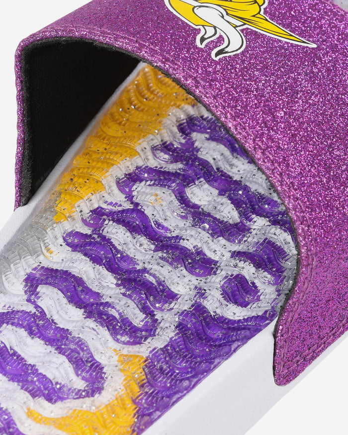 Minnesota Vikings Womens Glitter Gel Slide FOCO - FOCO.com