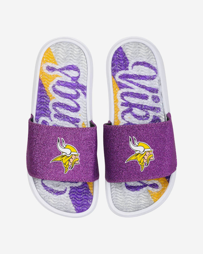 Minnesota Vikings Womens Glitter Gel Slide FOCO S - FOCO.com