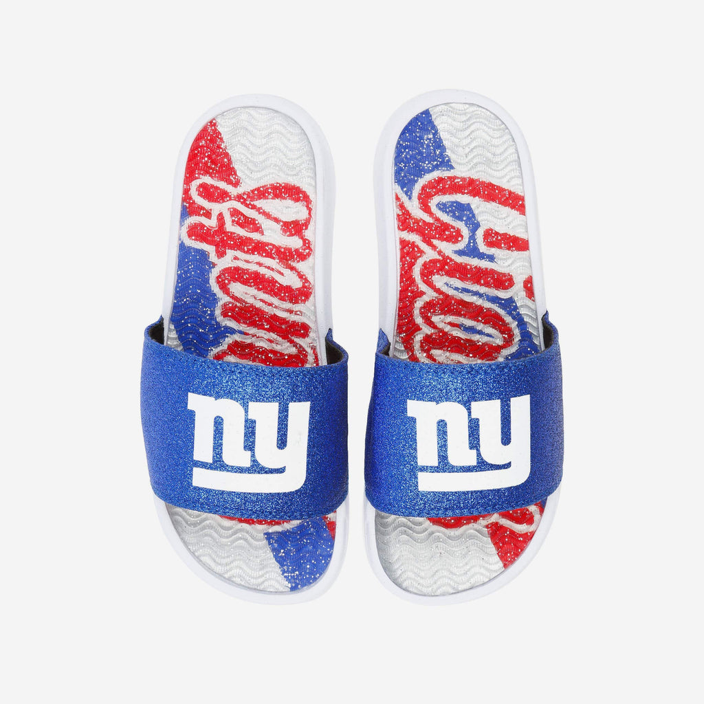 New York Giants Womens Glitter Gel Slide FOCO S - FOCO.com