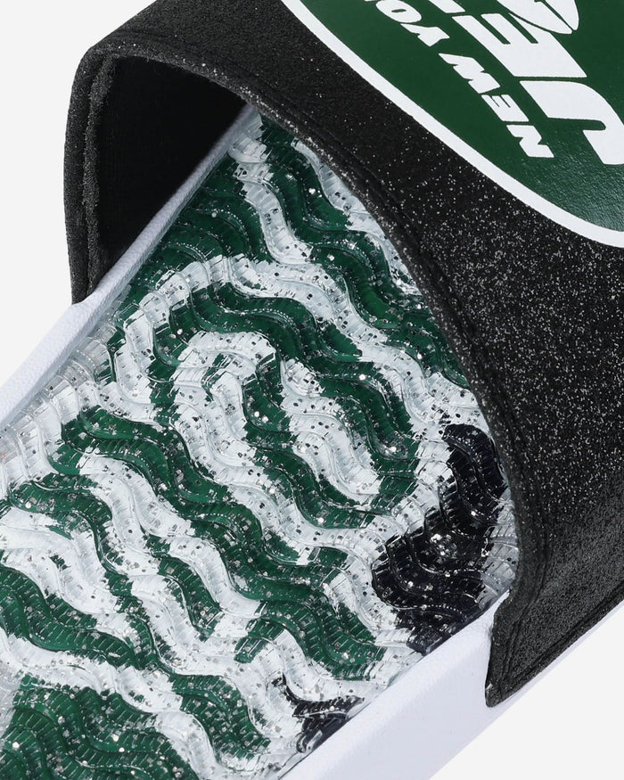 New York Jets Womens Glitter Gel Slide FOCO - FOCO.com