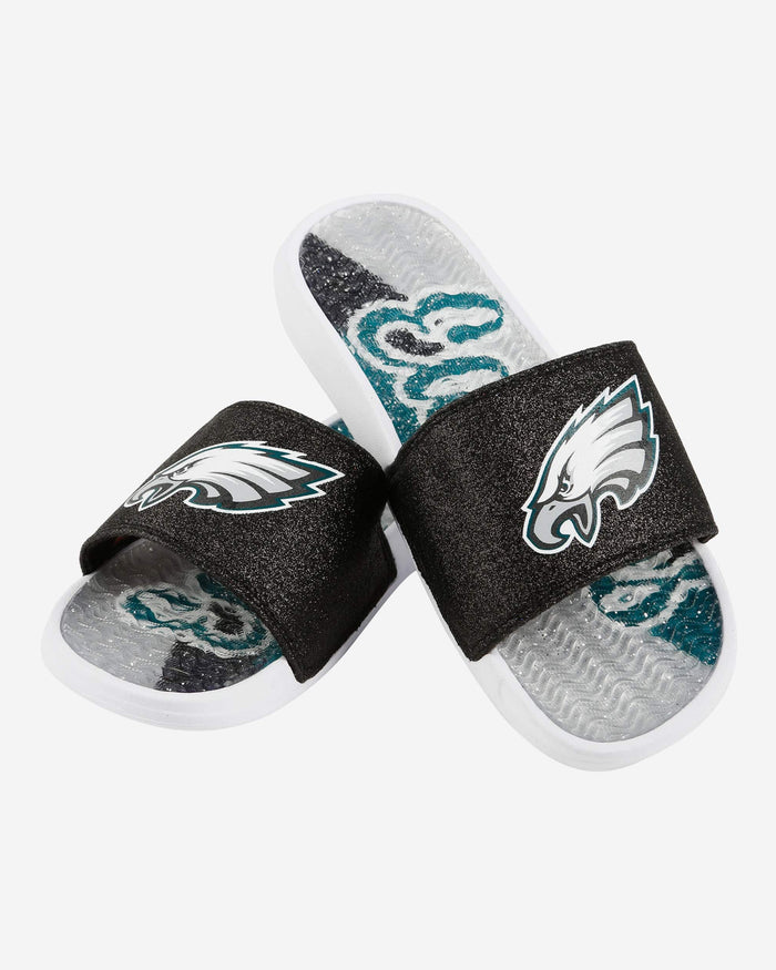 Philadelphia Eagles Womens Glitter Gel Slide FOCO - FOCO.com