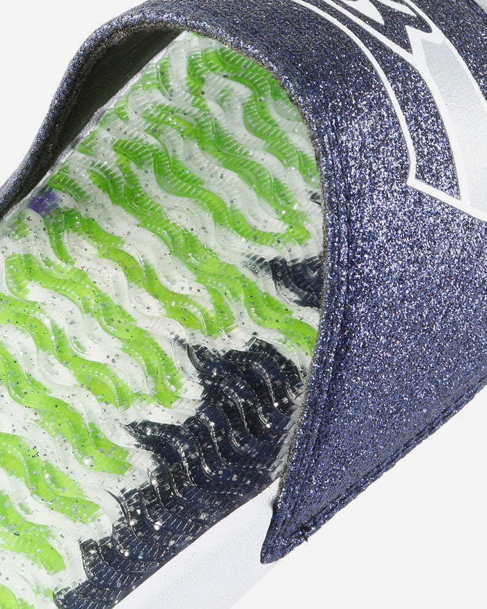 Seattle Seahawks Womens Glitter Gel Slide FOCO - FOCO.com