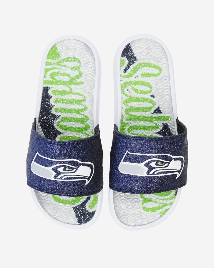 Seattle Seahawks Womens Glitter Gel Slide FOCO S - FOCO.com