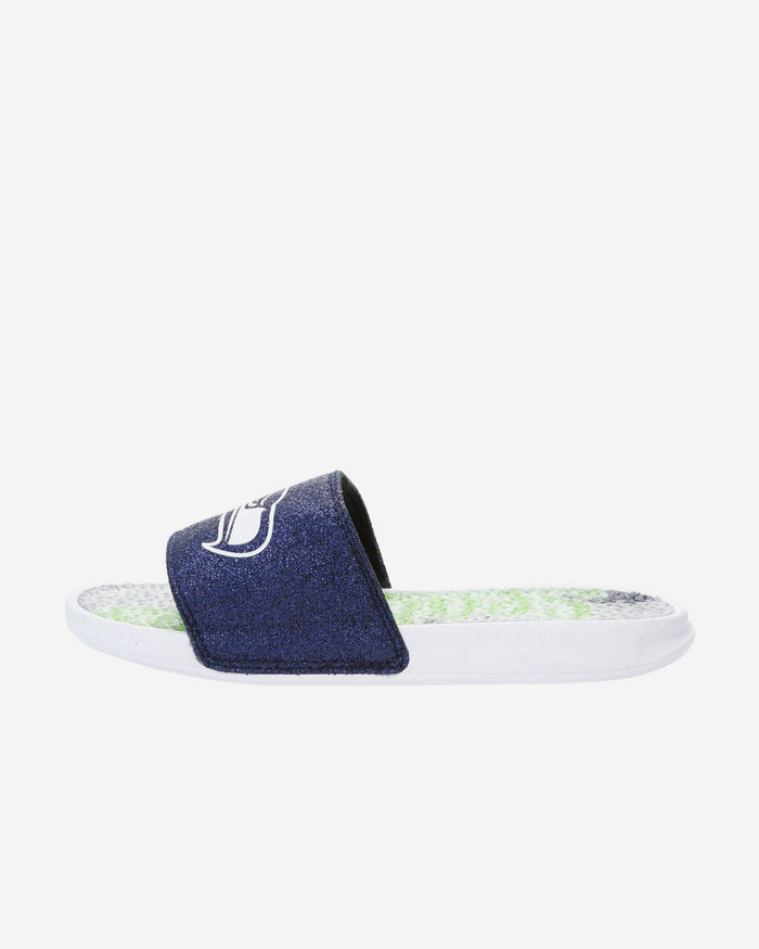 Seattle Seahawks Womens Glitter Gel Slide FOCO - FOCO.com