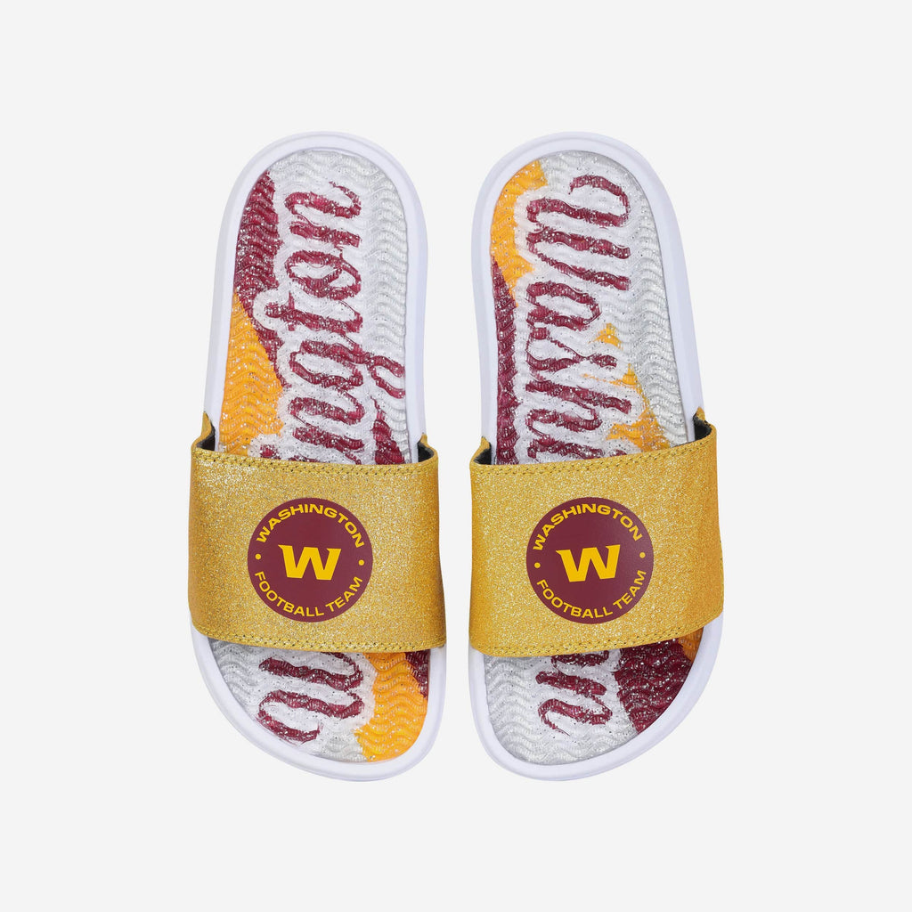 Washington Commanders Womens Original Glitter Gel Slide FOCO S - FOCO.com