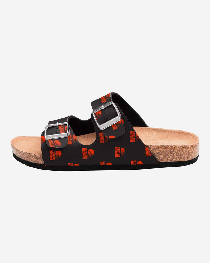 Cleveland Browns Womens Team Logo Double Buckle Sandal FOCO - FOCO.com