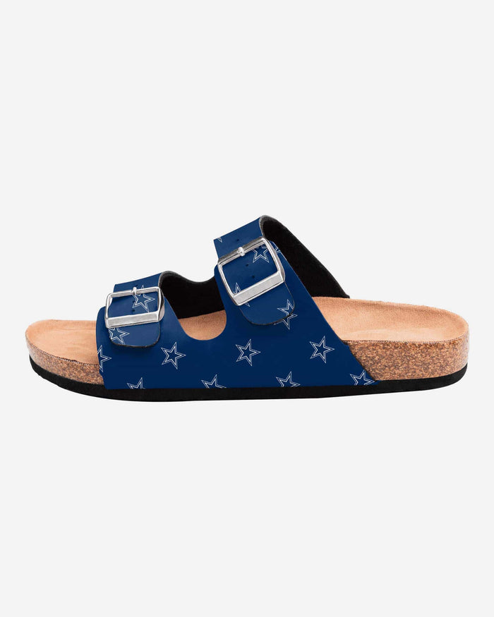 Dallas Cowboys Womens Team Logo Double Buckle Sandal FOCO - FOCO.com