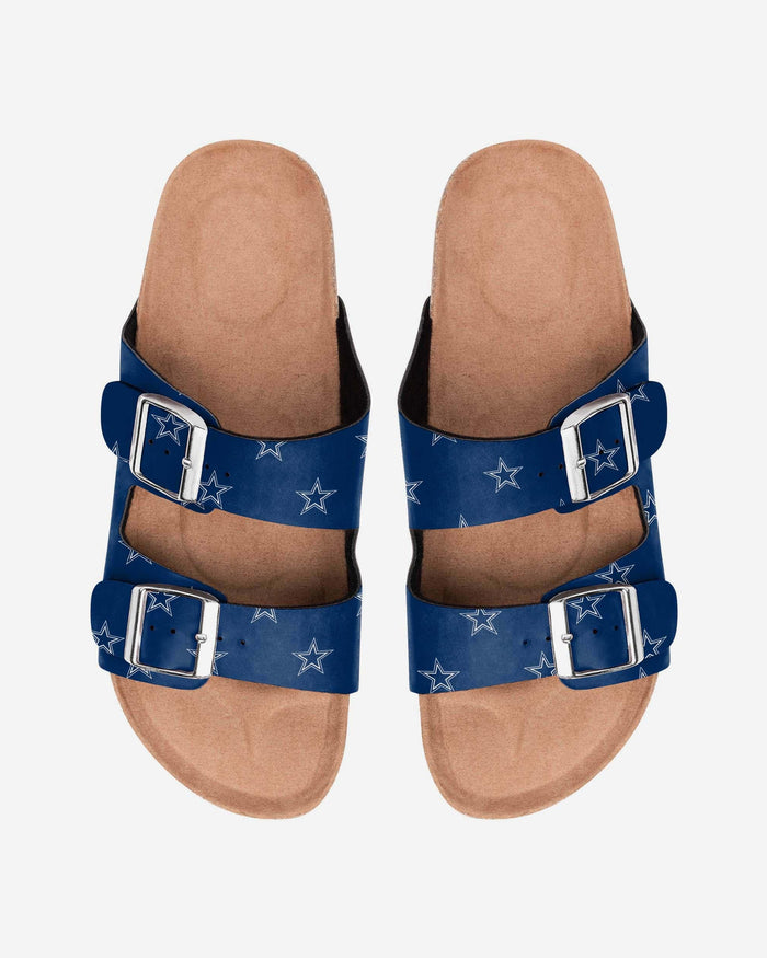 Dallas Cowboys Womens Team Logo Double Buckle Sandal FOCO S - FOCO.com