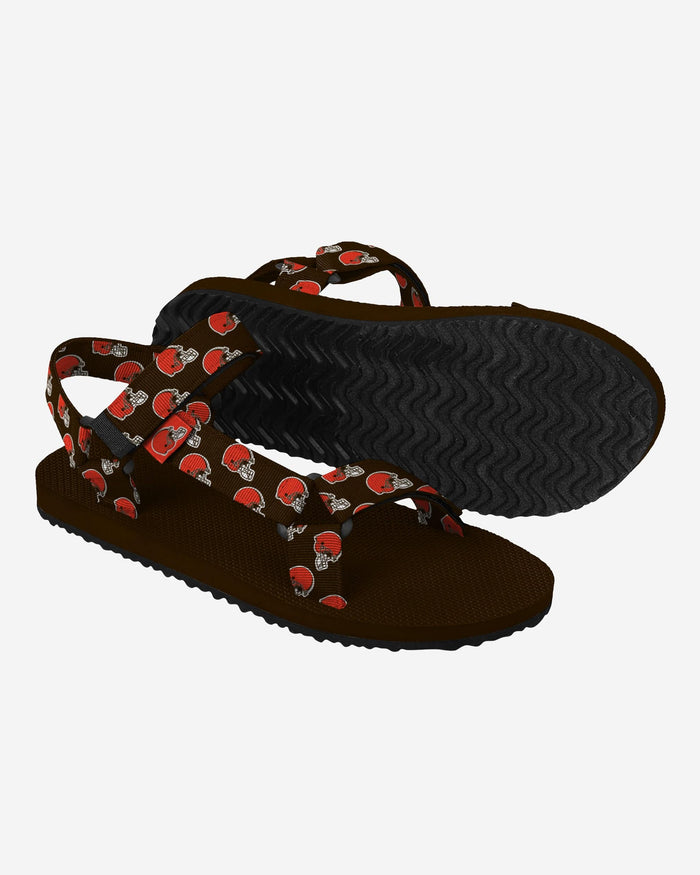 Cleveland Browns Womens Repeat Logo Strap Sandal FOCO - FOCO.com