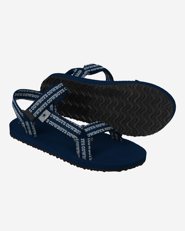 Dallas Cowboys Womens Repeat Logo Strap Sandal FOCO - FOCO.com