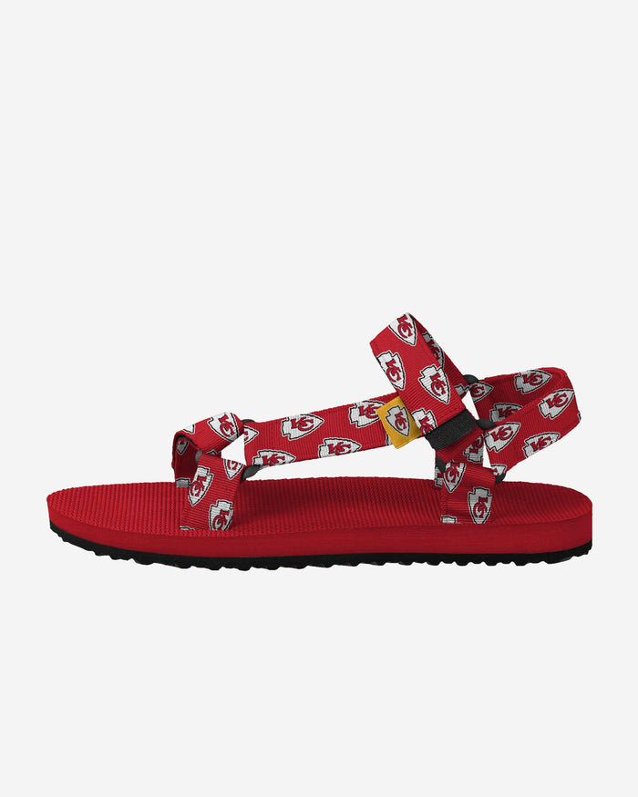 Kansas City Chiefs Womens Repeat Logo Strap Sandal FOCO - FOCO.com