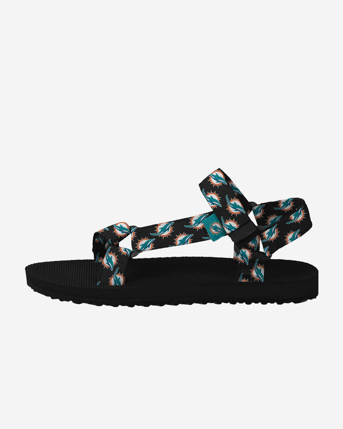 Miami Dolphins Womens Repeat Logo Strap Sandal FOCO - FOCO.com