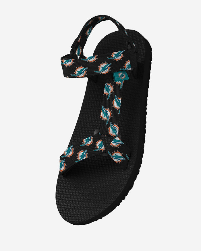 Miami Dolphins Womens Repeat Logo Strap Sandal FOCO - FOCO.com