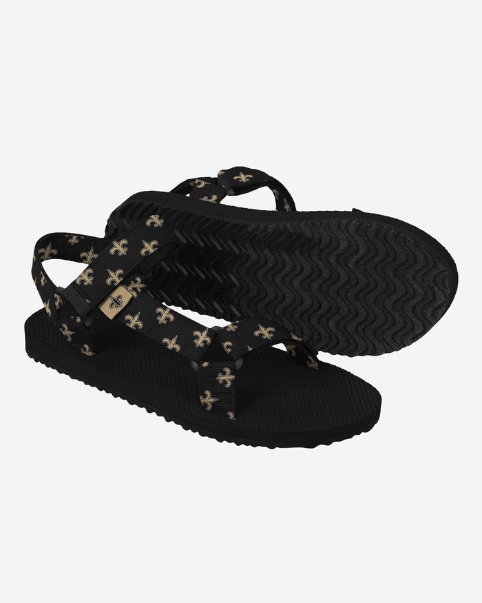 New Orleans Saints Womens Repeat Logo Strap Sandal FOCO - FOCO.com