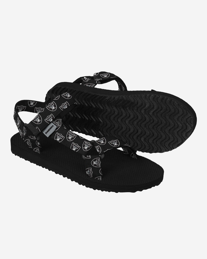 Las Vegas Raiders Womens Repeat Logo Strap Sandal FOCO - FOCO.com