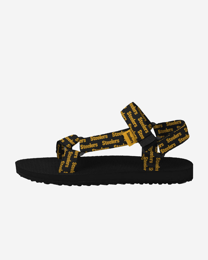 Pittsburgh Steelers Womens Repeat Logo Strap Sandal FOCO - FOCO.com