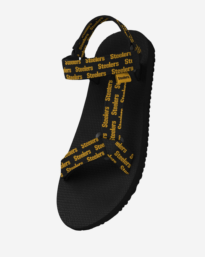 Pittsburgh Steelers Womens Repeat Logo Strap Sandal FOCO - FOCO.com