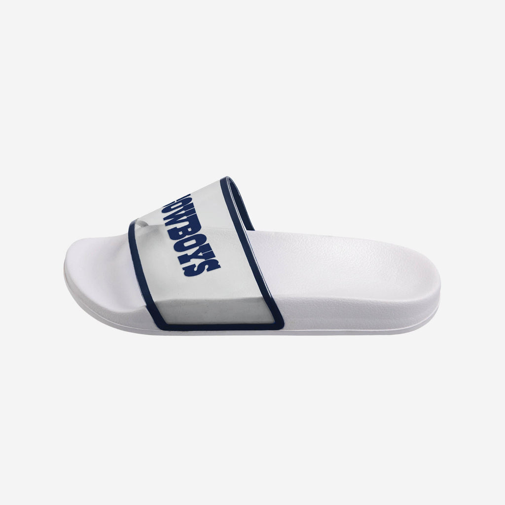 Dallas Cowboys Womens Clear Wordmark Slide Sandals FOCO - FOCO.com