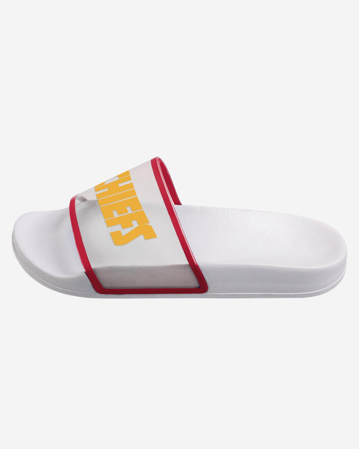 Kansas City Chiefs Womens Clear Wordmark Slide Sandals FOCO - FOCO.com