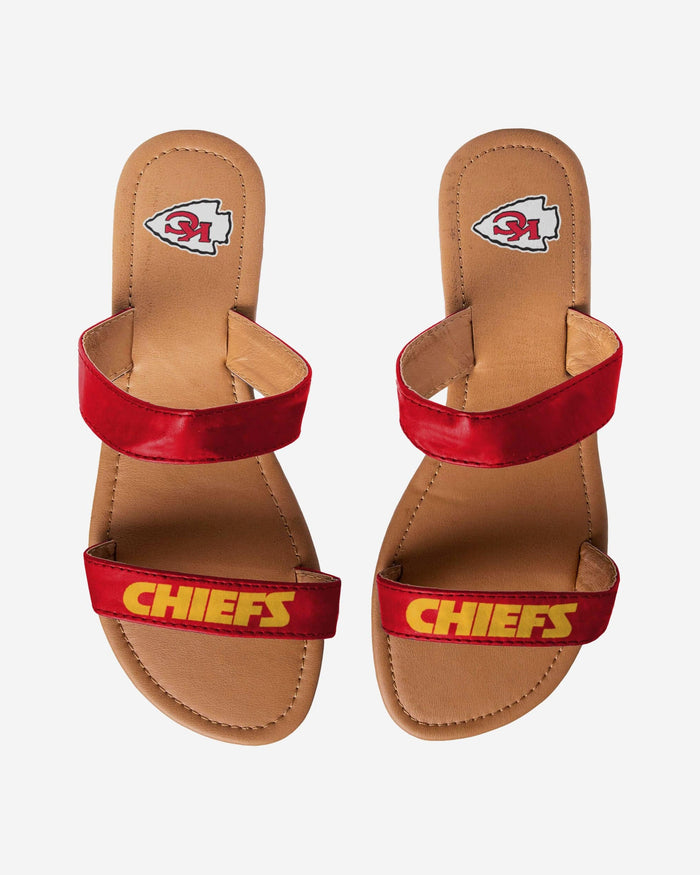 Kansas City Chiefs Double Strap Slide Sandals FOCO - FOCO.com