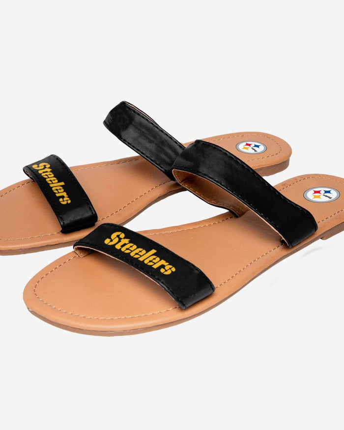 Pittsburgh Steelers Double Strap Slide Sandals FOCO - FOCO.com