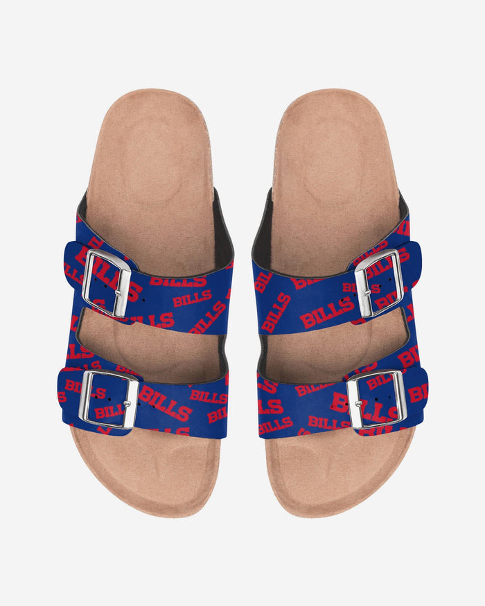 Buffalo Bills Womens Mini Print Double Buckle Sandal FOCO S - FOCO.com