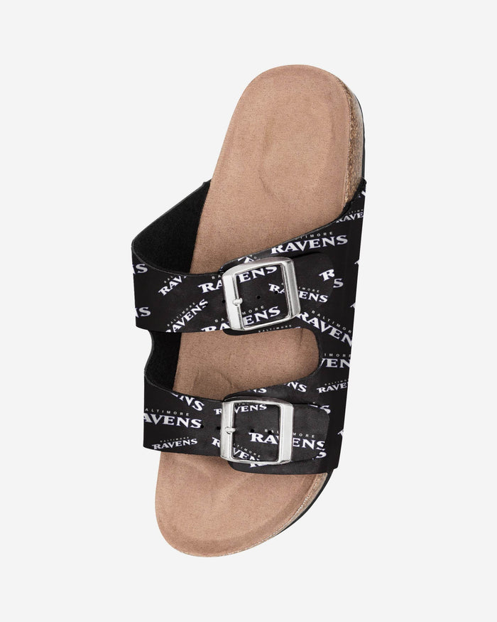 Baltimore Ravens Womens Mini Print Double Buckle Sandal FOCO - FOCO.com