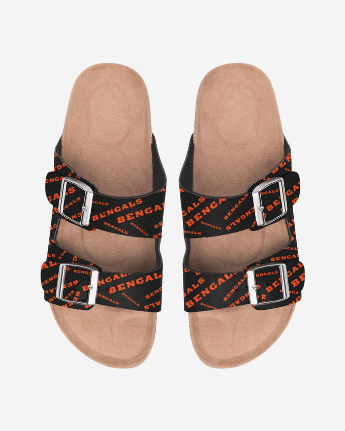 Cincinnati Bengals Womens Mini Print Double Buckle Sandal FOCO S - FOCO.com