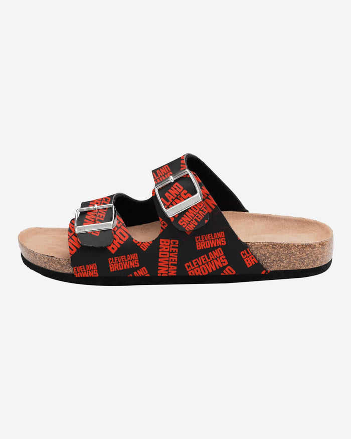 Cleveland Browns Womens Mini Print Double Buckle Sandal FOCO - FOCO.com