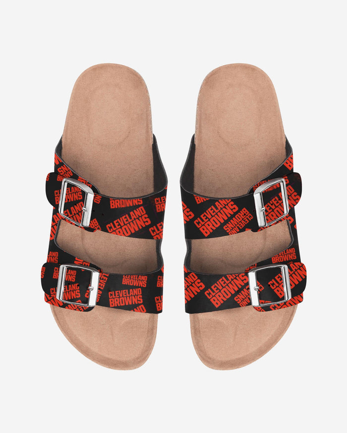 Cleveland Browns Womens Mini Print Double Buckle Sandal FOCO S - FOCO.com