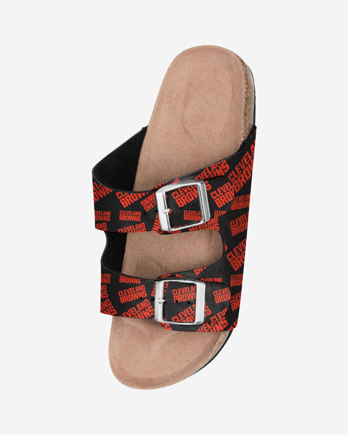 Cleveland Browns Womens Mini Print Double Buckle Sandal FOCO - FOCO.com