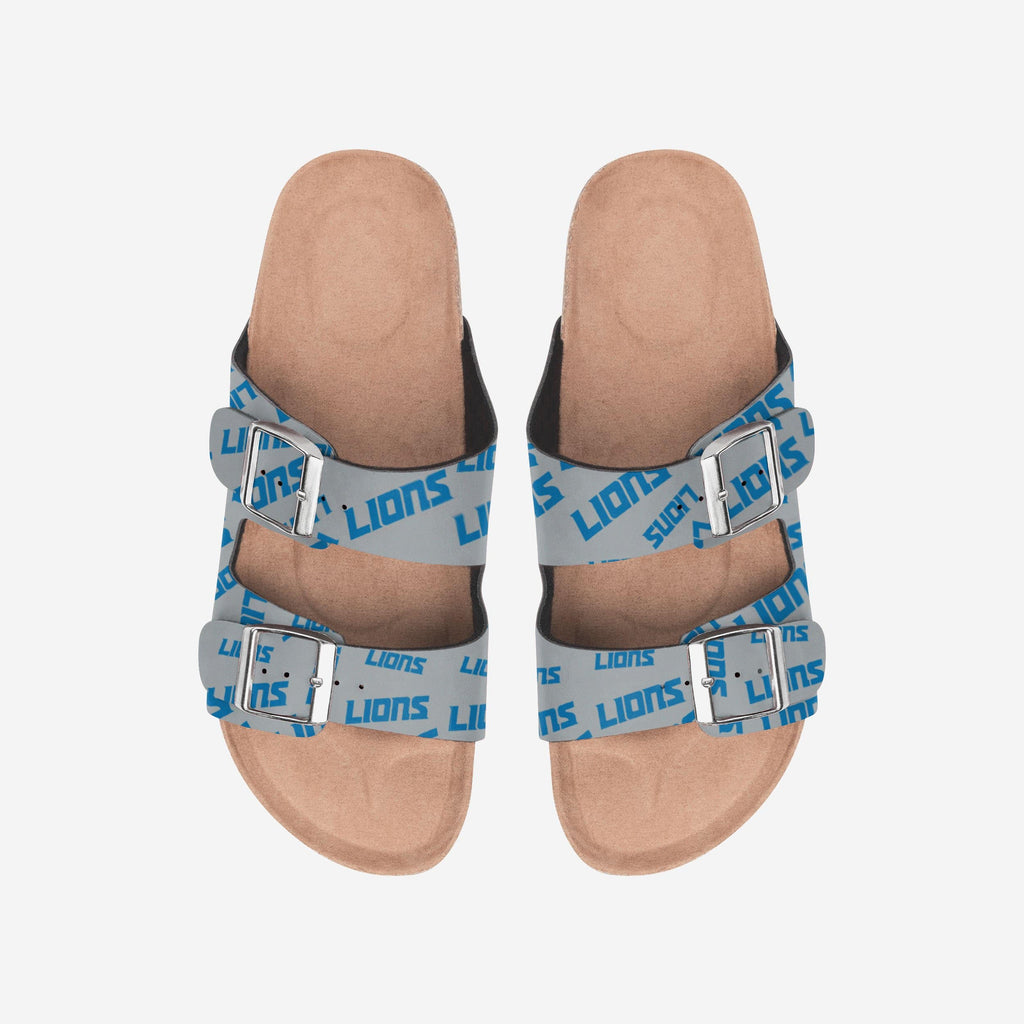 Detroit Lions Womens Mini Print Double Buckle Sandal FOCO S - FOCO.com