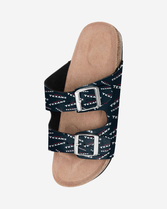 Houston Texans Womens Mini Print Double Buckle Sandal FOCO - FOCO.com