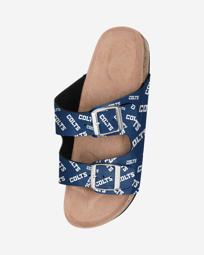 Indianapolis Colts Womens Mini Print Double Buckle Sandal FOCO - FOCO.com