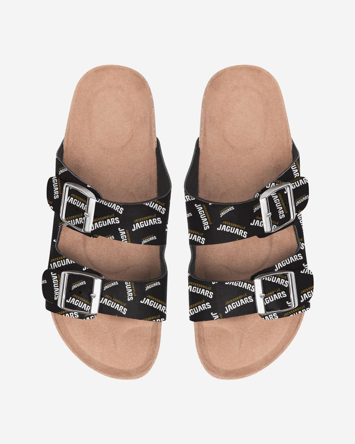 Jacksonville Jaguars Womens Mini Print Double Buckle Sandal FOCO S - FOCO.com