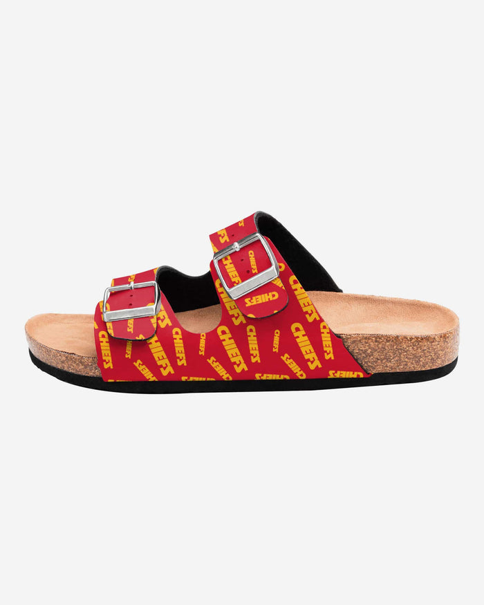 Kansas City Chiefs Womens Mini Print Double Buckle Sandal FOCO - FOCO.com